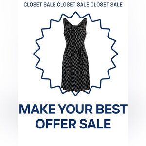 The Limited Navy Polka Dot Midi Dress | size 4